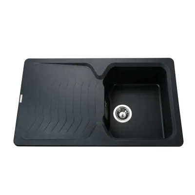 Гранітна мийка Globus Lux BOREN 860х500-А0001, чорний металiк